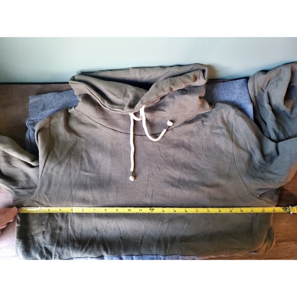 NWT Ampersand Avenue Women's Cowl Neck Pullover XXXL No Pocket Olive Green Gray - Picture 9 of 12